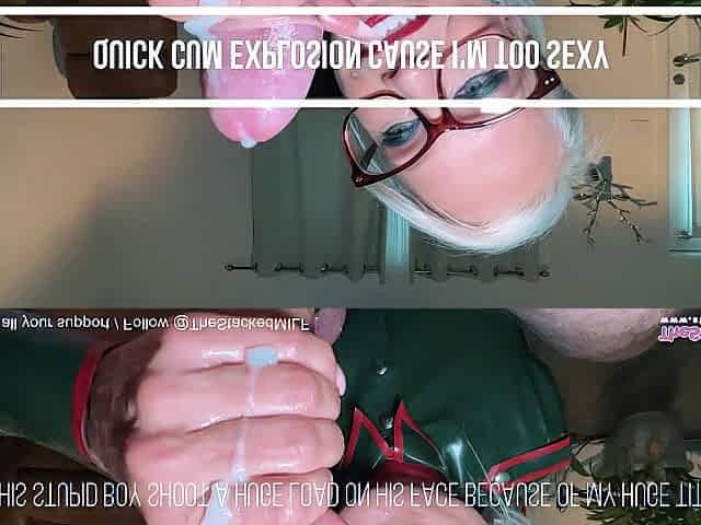 Quick cum explosion coz i'm also hot in my latex army outfit! PREVIEW