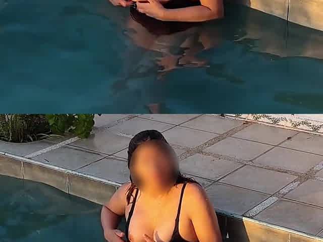 Showing off my tits at the beach and at home so my stepson can masturbate - Big tits