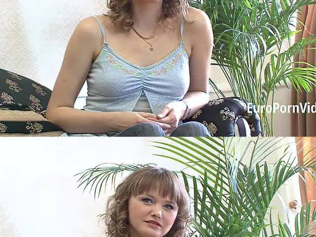 A short interview and 1st bang on web camera with a pleasant porn newbie