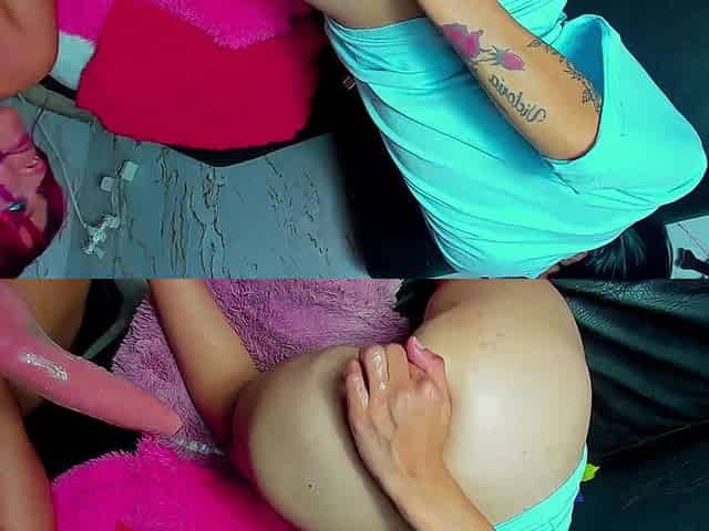 Dildo in Soaked Pussy