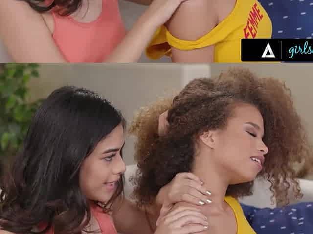 Tiny Women Have 1st Time Lesbo Sex