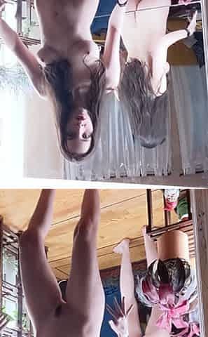 Amateur striptease and Solo masturbation