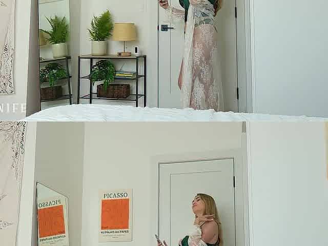 All natural BREASTY BLOND needs attention during the time that her bf is gone - Angie Faith