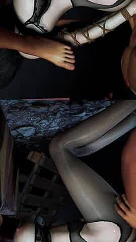 3D Huge Boobs Slut Wearing Sexy Lingerie Have Her First Time Group Sex