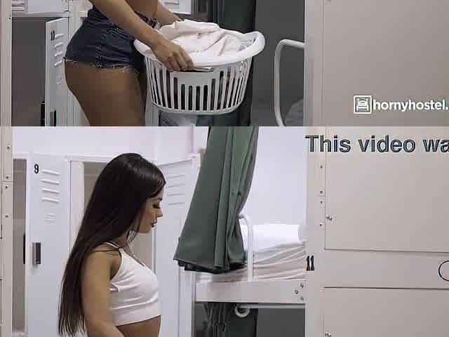 Hostel Hookup Goes Wild When a Curvy Backpacker Seduces a Stranger and Rides Him in the Kitchen