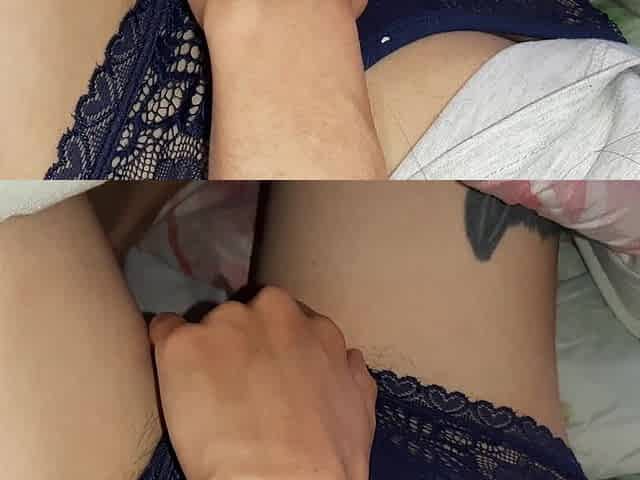 While My Neighbor Is Writing Her Term Paper, Her Girlfriend Seduces Me and We Cum at the Same Time