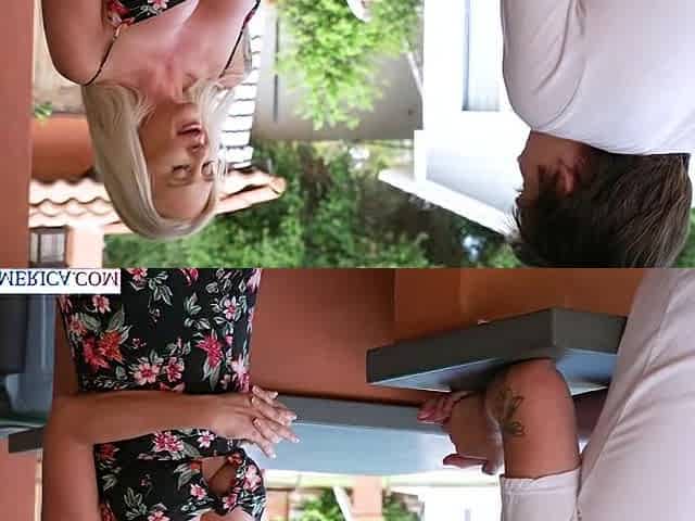 Busty Blonde MILF, Alexis Malone, repays Tyler's help with her wet pussy