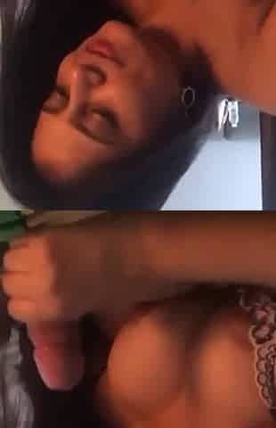 Aunty handjob husband dick