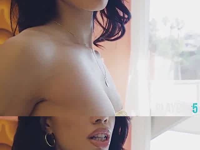 Petite black teen chick Alexis Tae looking precious posing in underware