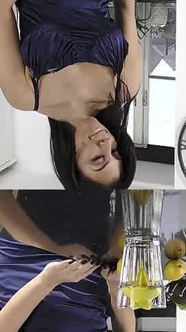 Beautiful MILF Roxy Mendez Has a Nice Round Ass and Likes to Masturbate in the Kitchen