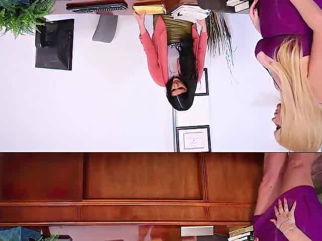 The Lesbo Lawyer! Angelina Castro & Karen Fisher Bang In The Office!