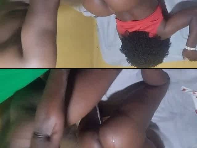 African Teen Fucked on a Sofa, Squirts Wetting the Sofa