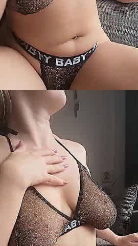Oiling up My Large, Natural Melons and Body