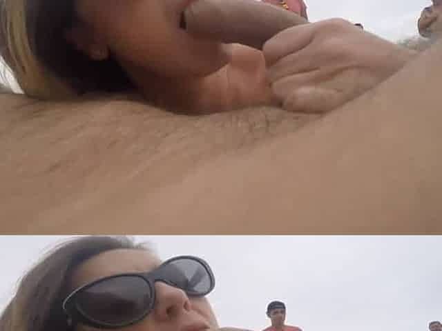 anette en bukkake a la plage