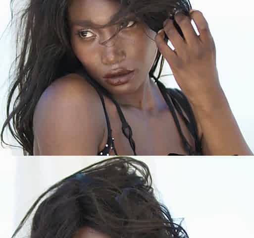 Confident ebony teen shows her dark cunt