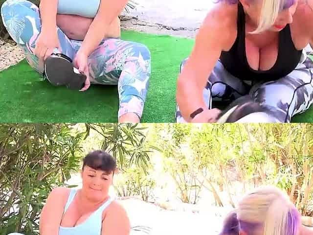 BBW Mature Lesbians Outdoor Play