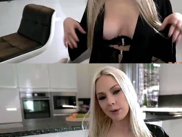 Busty platinum-blonde babe loves to get hardcore sex