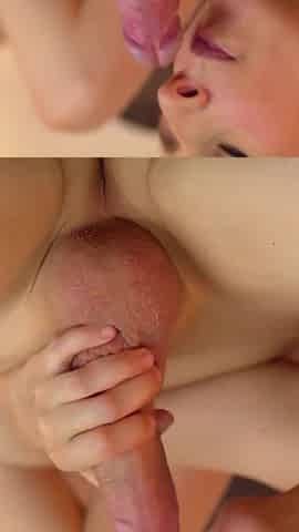 Cute Blonde Emily Loves to Suck His Cock