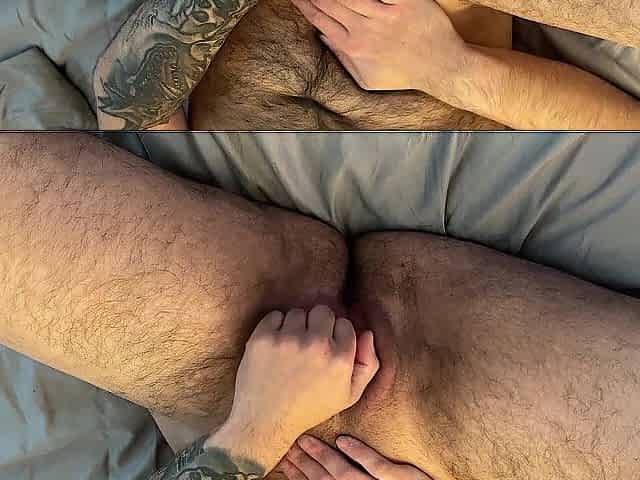 FTM Edges his pumped Tdick for thirty min, cums hard