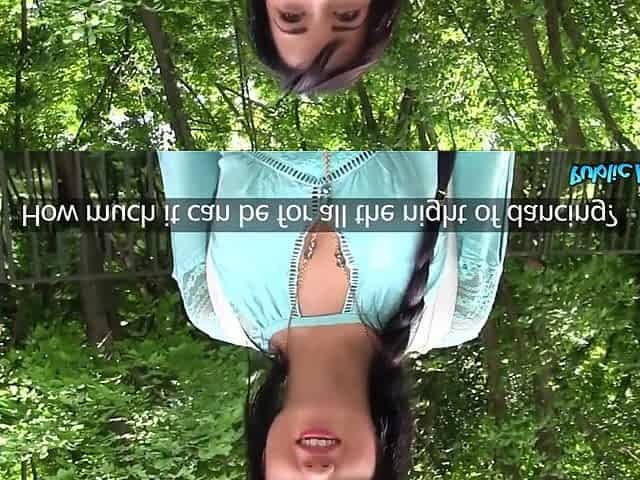 Public Agent - Hawt Brunette hair No Pants Public Bang in Woods