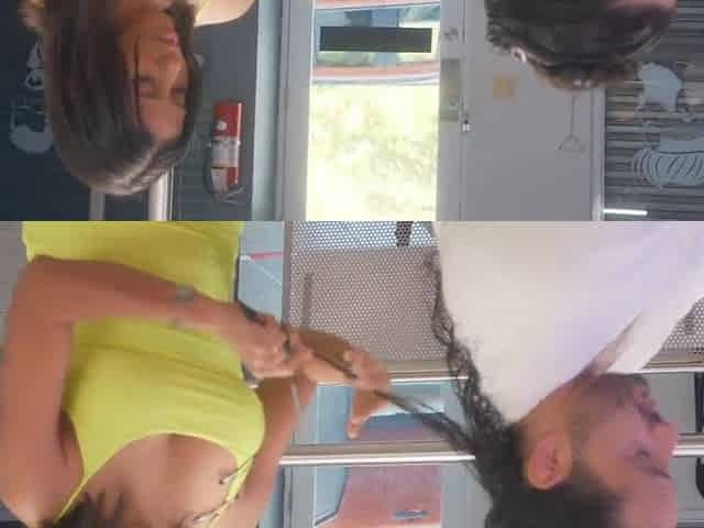 Horny Latin babe stylist seduces her favourite client and bangs him during his hair cut