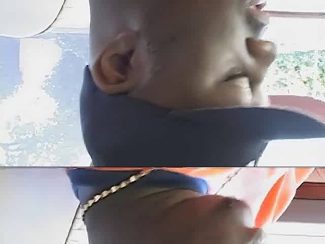 Youthful brunette hair with merry boobs rides an black guy in couch
