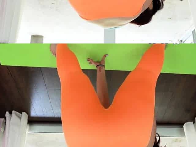 Riding curvy cougars juicy pussy in ripped yoga pants