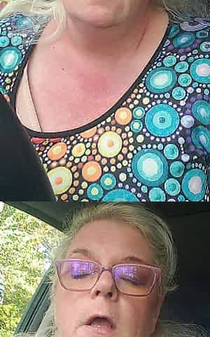 Masturbating in the car by the lake