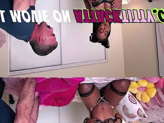 Hawt Black With Large Bazookas and Booty Screwed in Mums Room