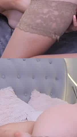 A Beauty Masturbates in a Doggy Style Position