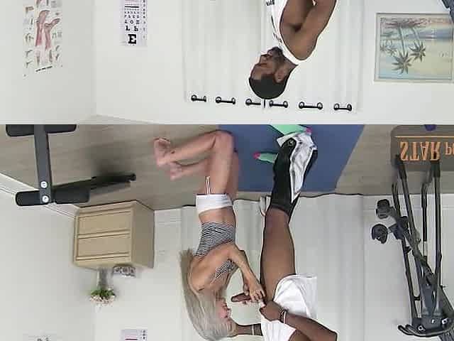Caught in the Gym: BBC Savvy G Seduces Aged mother I'd like to fuck Leilani Lei in Steamy Flirt & Screw Scene