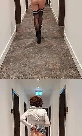 Peeing in the hotel corridor and drinking