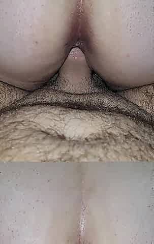 Bouncing my butt on his uncut dong