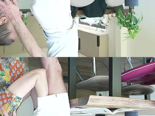 I lick and screw Marc's petite and taut butt! This guy rides my thong-on until this guy cums!