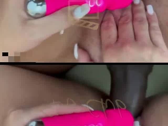 I made Francis Simas cum with a sextoy and a ebony shlong