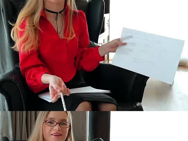 Young Foreign Language teacher is sniggering as I drill her