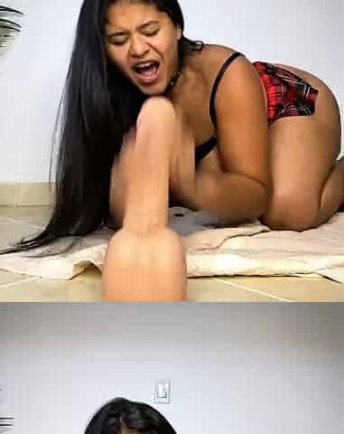 Busty brunette bitch with big boobs