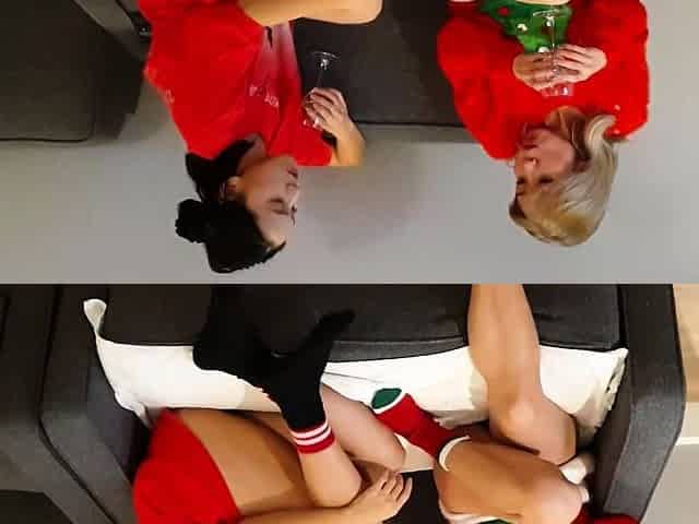 Showered teen lesbian eaten out