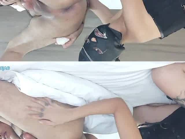Screwing my boyfriend butt sucked and white kiss pegging # part 1