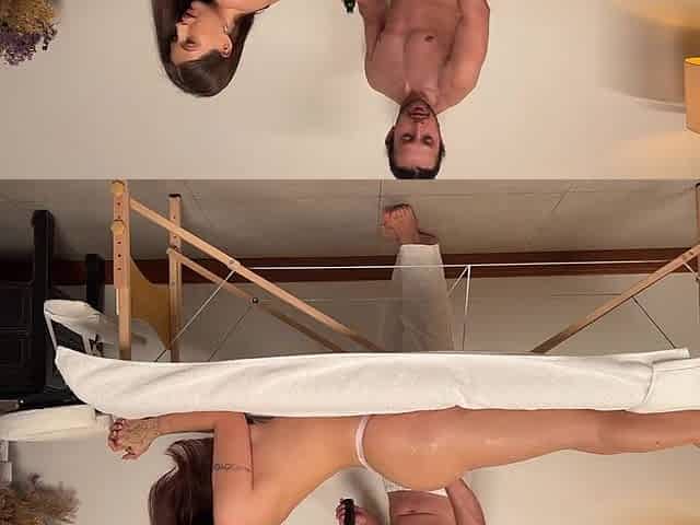 the client at the massage session was amazed by the arrogance of the slaver