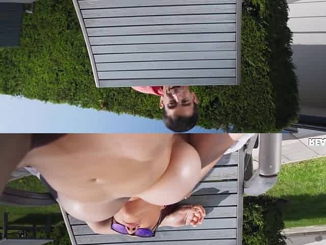 Hiding Her Bikini - Outdoor Poolside Scene Starring Jordi El Nino Polla and Octokuro