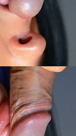 Close up Slow Sensual Blowjob with Big Lips