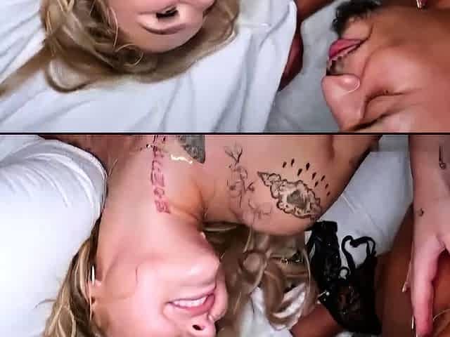 Big ass chubby blonde milf loves sucking big cock