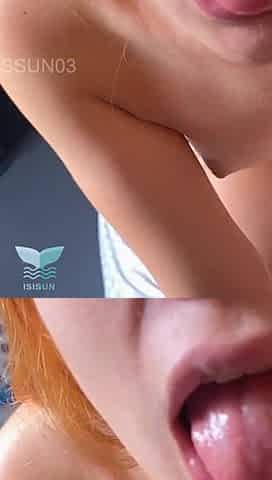A thousand lashes on a firm butt: close-up of twat and butt right in front of your face