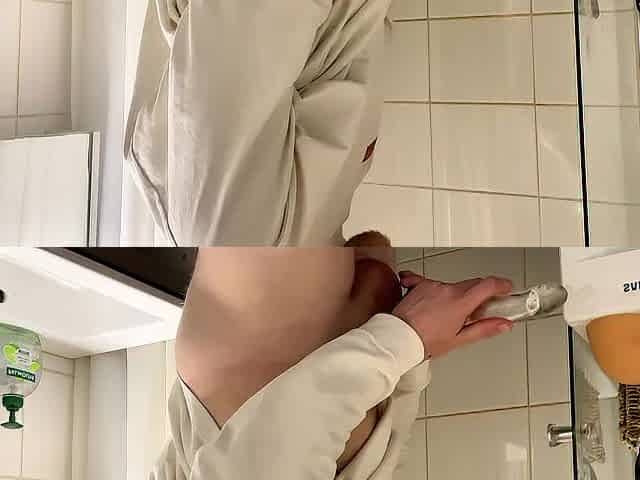 NordicBlondeBoy shower session with toys ?