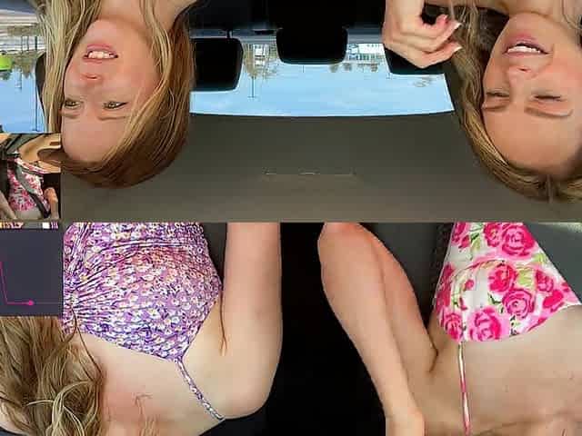Cumming in public drive thru with Lush remote controlled sextoys featuring Nadia Foxx