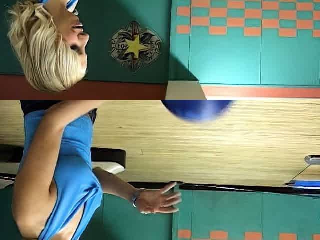 Blonde and brunette lesbian girls licking and toying