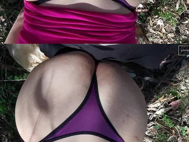 Stop walking and screw me, outdoor public sex! They nearly got us!