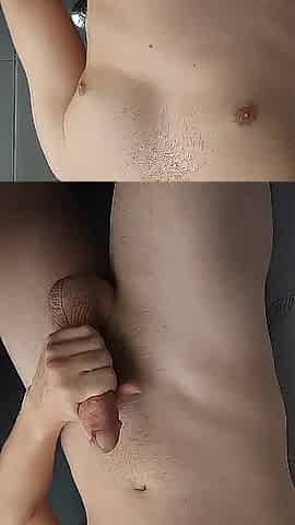 Peeing and wanking