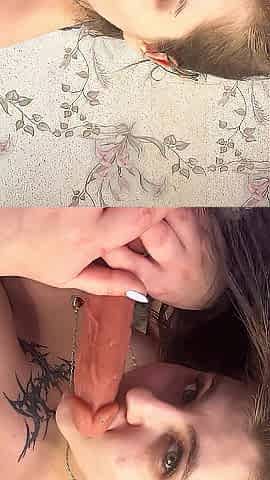 Curvy hotty gives a sloppy fellatio ????????